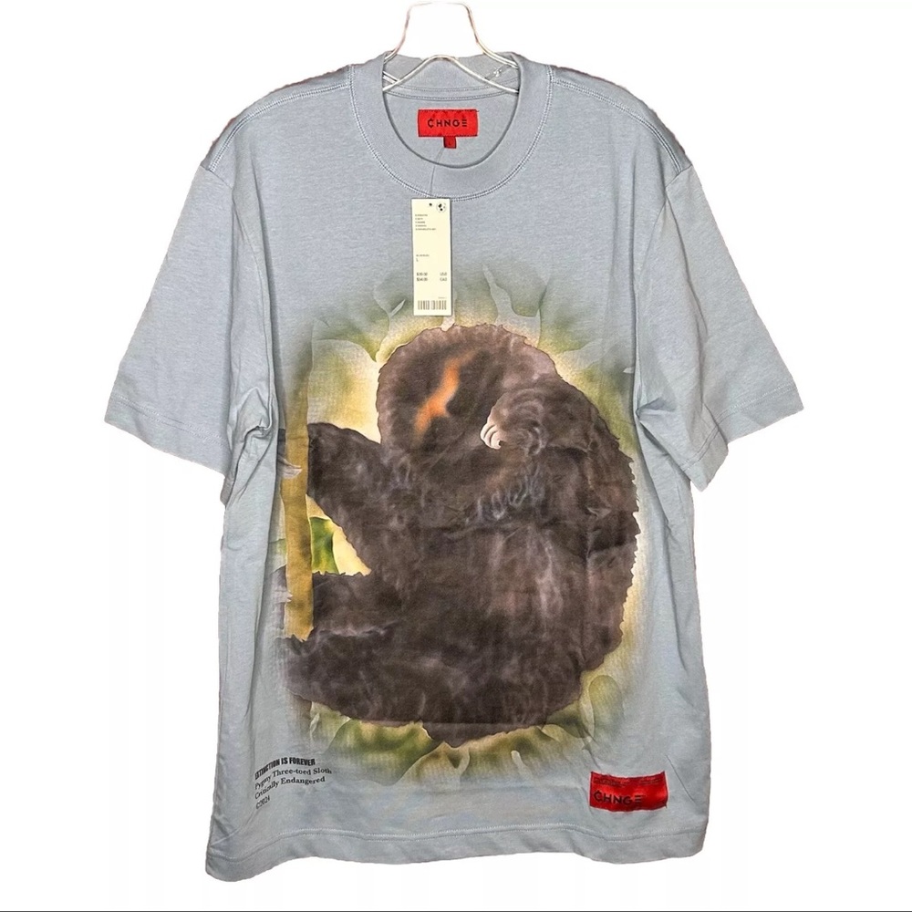 Urban Outfitters • CHNGE Sloth Blue Graphic T-Shirt